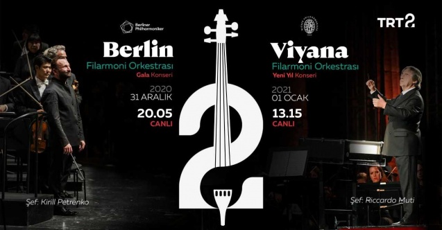 Berlin ve Viyana Filarmoni Orkestrası konserleri TRT 2’de