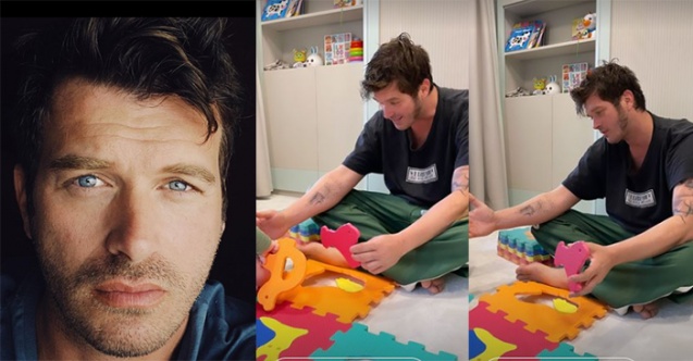 Kıvanç Tatlıtuğ babalığın tadını çıkarıyor