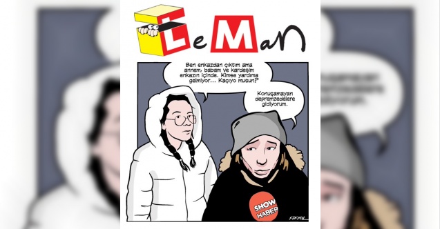 Depremzedeyi konuşturmayan muhabir, LeMan dergisinin kapağına taşındı