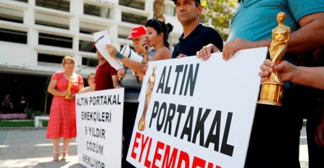 Altın Portakal Film Festivali çalışanları eylem yaptı