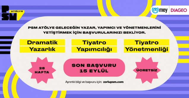 PSM Atölye için son başvuru tarihi 15 Eylül