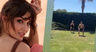 Hande Erçel eniştesi Caner Yıldırım'la challenge yaptı