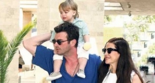 Kıvanç Tatlıtuğ ile Başak Dizer'in oğlu Kurt Efe gündem oldu