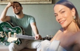 Demet Özdemir sevgilisinin şarkılarına eşlik etti
