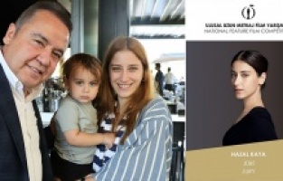 Hazal Kaya festivale oğluyla katıldı