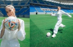 Fahriye Evcen Katar'da sahaya çıktı