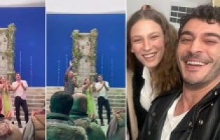 Şahmaran oyuncuları kutlama yaptı!