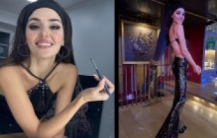 Hande Erçel bu kez 80'ler tarzıyla dikkat çekti!