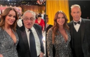 Golden Globe Töreni’ne katılan Ebru Şallı ünlülerle poz verdi!