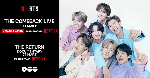 Netflix ve HYBE, Dünyaca Ünlü Müzik Grubu BTS’in Geri Dönüş Canlı Performansını ve Belgesel Filmini Duyurdu